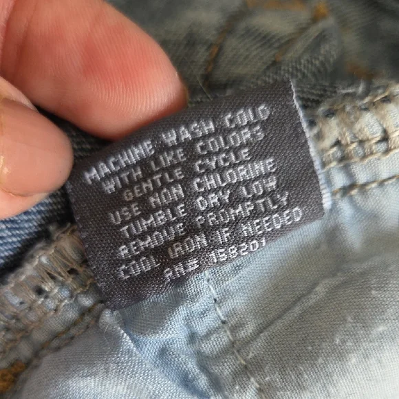 Distressed Blue Denim Shorts - Picture 6 of 6